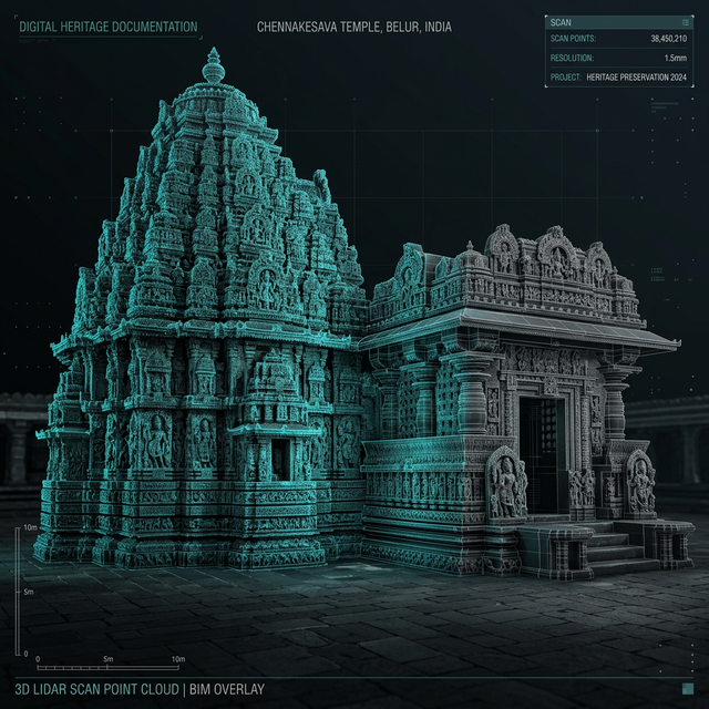 Heritage temple LiDAR scan point cloud