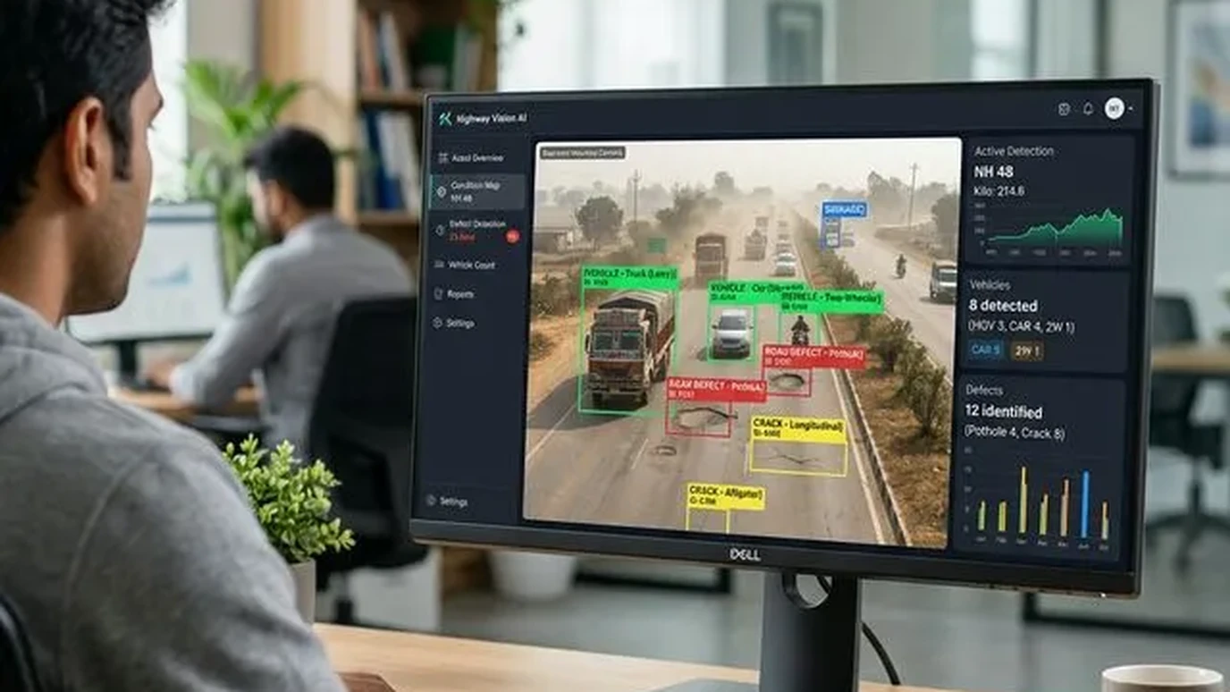 Network-level pavement condition survey with vision AI