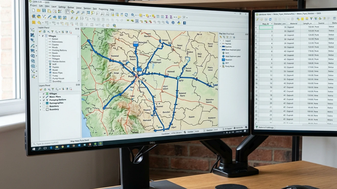 WebGIS municipal asset register on PostGIS