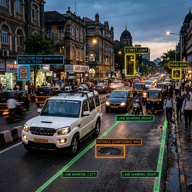 AI Road Asset Inventory mobile mapping