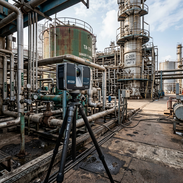 Industrial plant LiDAR scanning for brownfield retrofit